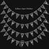 Cheerland 4 Pcs White Floral Lace Pennant Banner Triangle Bunting Garland Wedding Decoration Bridal Shower Decorations Anniversary Baby Baptisim D...