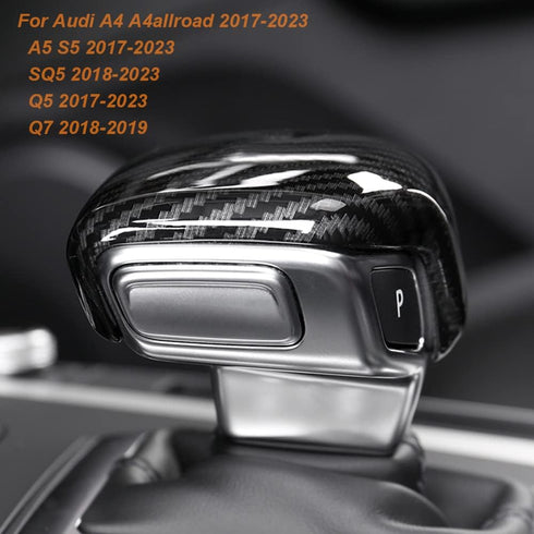 Gear Shifting Knob Cover Trim for Audi A4 A4allroad / A5 S5 / Q5 2023 2022 2021-2017 Shifter Knob Stickers Head Trim for Audi SQ5 2018-2023 / Q7 2...