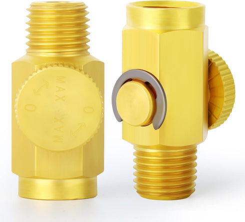 TAISHER 5PCS Brass Air Compressor Accessories Control Tool?in-Line Air Flow Regulator Valve 1/4" NPT Male x 1/4" NPT Female...