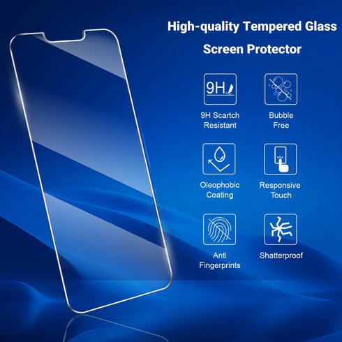 JINTONG 4 Pack Tempered Glass Screen Protector for iPhone 14 Plus (6.7 Inch) 9H Shatterproof Tempered Glass Film, Scratch Resistant, Case Friendly...