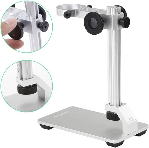 Koolertron Aluminum Alloy Microscope Stand Portable Adjustable Manual Focus Digital USB Microscope Holder Support Adjusted Up and Down...
