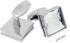Silver Square Crystal Cufflinks for Men In Gift Box Transparent Polyhedron Crystal Men's Cuff Link for Wedding Shirt Party Business Birthday Anniv...