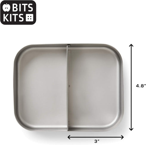 Stainless Steel Bento Box Lunch and Snack Container for Kids and Adults, 2 Sections...