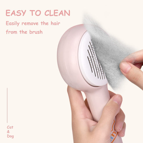 Dog Brush, Self Cleaning Slicker Brushes for Dogs Cats, Cat Grooming Brush, Shedding Tools for Massage, Removes Loose Undercoat Mats Tangled for S...