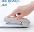 Deli/EZWORK Swing-Arm Swivel Stapler, 25 Sheets Capacity, 360 Degree Rotate Desk Staplers with 1000 Staples for Booklet or Book Binding, White...