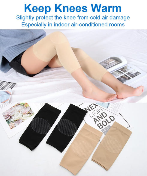 1 Pair Knee Compression Sleeves for Women & Men, Lightweight Thin Knee Sleeves for Knee Pain Relief, Knee Warmers Knee Brace Undersleeve Dancer Kn...