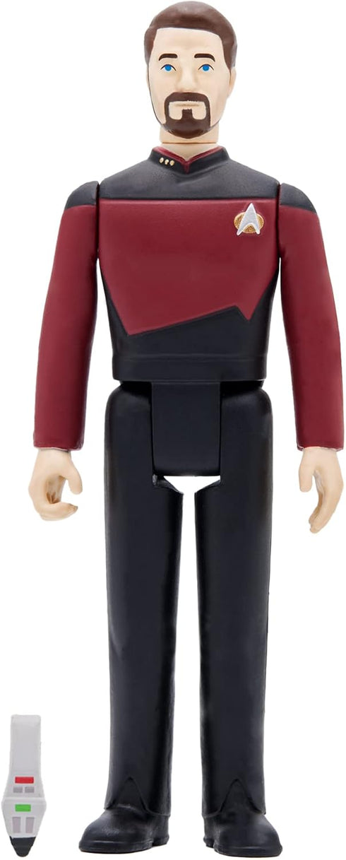 Super7 Star Trek: The Next Generation Commander Riker - 3.75" Star Trek Action Figure with Accessory Classic TV Show Collectibles and Retro Toys...
