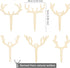 30 Pieces Antler Cupcake Toppers Wooden Reindeer Cake Topper Christmas Deer Cake Picks for Baby Shower Wedding Hunting Rustic Birthday Party Favor...