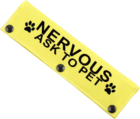 JXGZSO Nervous Rescue Ask to Pet Dog Leash Wrap Rescue Dogs Anxious Dogs Leash Sleeve Cover (N ASK to PET DLS)...
