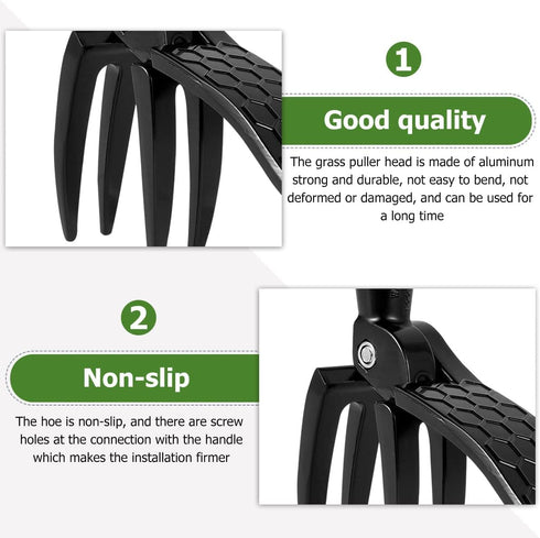 Stand Up Weeder Manual Weed ,Remover Weed Puller Tool with Foot Plate for Removing Weeds -Black Aluminum Lever Head Weed Puller, Garden Weeder Roo...