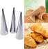 Non-stick Cream Horn Molds Stainless Steel, 5 inch Large Size Cannoli Tubes Kit Pack of 16 Baking Cones Pastry Roll Horn Croissant Mold - Christma...