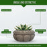 Elly Décor Plastic Cantera Planter 10x5 in. Pot Cantera Design Decorative for Indoor and Outdoors Plants Round Flower Pot White cantera...