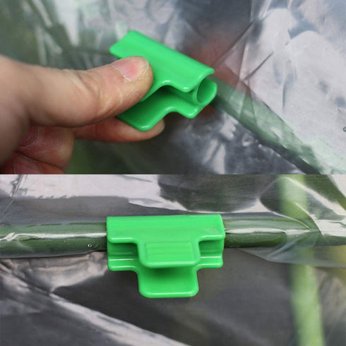 Plant Clips Small Greenhouse Clamps for Garden 11mm/0.43 inch 30Pcs Plant Stakes Garden Snaps Pipe vegetables Tunnel Hoop Row Cover...