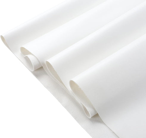 Vinyl Faux Leather Sheets:White Smooth Faux Leather Fabric Waterproof 54" x 36" Vinyl Upholstery Leather Soft Synthetic for Upholstery Car, Bags,D...