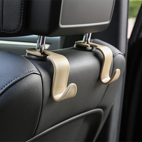 4 Pack Car Vehicle Back Seat Headrest Hooks, Universal Black Back Seat Hanger for Your Purse, Grocery Bags, Handbag, Car Seat Organizer Accessory ...