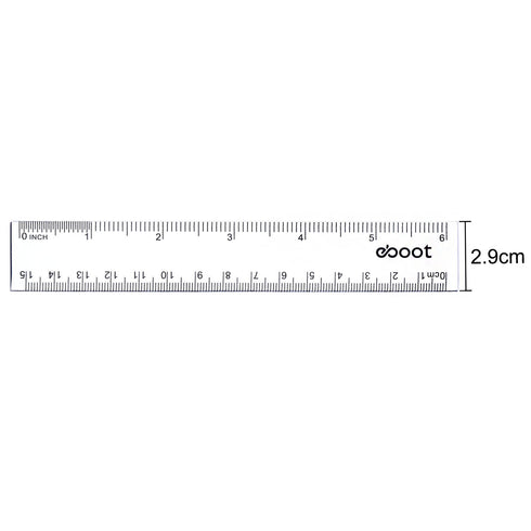 2 Pack Plastic Ruler Straight Ruler Plastic Measuring Tool for Student School Office (Clear, 6 Inch)...