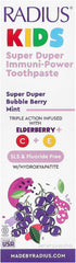 RADIUS Kids Super Duper Immunity Power Toothpaste 2.5 Oz - Super Duper Bubble Berry Mint - Pack of 1...
