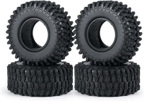 4PCS 1.0" Crawler Tires Rubber Wheel Tires for 1/24 Axial SCX24 90081 AXI00001 AXI00002 AXI00005 AXI00006 RC Crawler Car (54mm)...