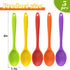 HANSGO 5PCS Small Silicone Spoons, 8Inch Heat Resistant Spoons Nonstick Kitchen Spoons Silicone Tea Spoon for Kitchen Cooking Baking Stirring...