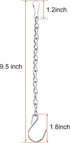 2 Pack Hanging Chain for Bird Feeders, Planters, Lanterns and Ornaments (9.5 Inch, Silver)...