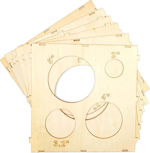 9 Holes Assemblable Wood Balloon Sizer Cube DIY Cube Tool Measurement Box for Party, Birthday, Wedding Decorations...