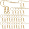 SUNNYCLUE 1 Box 150Pcs Real 18K Gold Plated Earring Hooks French Earring Hooks Bulk Fish Hook Earwires with Coil Ball Ear Wire Earrings Finding fo...