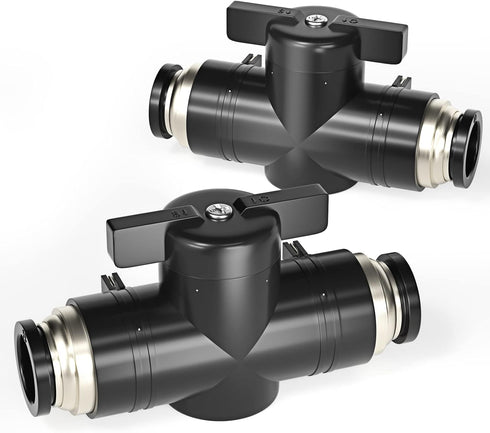 TAILONZ PNEUMATIC 4mm OD Ball Valve Air Flow Control Valve Push to Connect Fitting BVU-4?Pack of 3?...