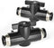 TAILONZ PNEUMATIC 4mm OD Ball Valve Air Flow Control Valve Push to Connect Fitting BVU-4?Pack of 3?...