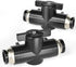 TAILONZ PNEUMATIC 4mm OD Ball Valve Air Flow Control Valve Push to Connect Fitting BVU-4?Pack of 3?...