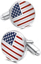 Mr.Van American Flag Cufflinks Platinum Plated Enamel USA Flag Cuff links Men's Accessories Gift for Men...