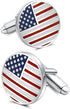Mr.Van American Flag Cufflinks Platinum Plated Enamel USA Flag Cuff links Men's Accessories Gift for Men...