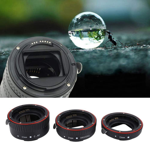 Lens Adapter Rings Set, Auto Focusing Macro Extension Lens Adapter Tube Rings Set Auto Focus Macro Extension Tube for Canon EF Mount...