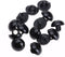 dophee 100Pcs Black Plastic Safety Eyes, DIY Craft Eyes Type Mushroom Domed Round Buttons Sewing Shank for Bear Amigurumi Crochet Puppet Plush Stu...