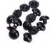 dophee 100Pcs Black Plastic Safety Eyes, DIY Craft Eyes Type Mushroom Domed Round Buttons Sewing Shank for Bear Amigurumi Crochet Puppet Plush Stu...