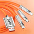 3 in 1 120W Fast Charge Cable, Zinc Alloy One Drag Three...