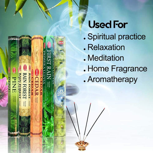 Hem Incense Forest Cedar Pine Rain Forest First Rain 5 x 20, 100 Sticks…...