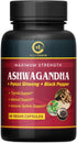 Organic India Ashwagandha Capsules 5700mg - 60 Vegan Capsules with Panax Ginseng + Black Pepper Supporting Focus, Cognitive Function, Immune & Thy...