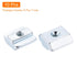 uxcell 10Pcs M4 T Nut Tee Sliding Slot Nuts, T-Slot Nut Hammer Nut Block Square Nut Fastener Carbon Steel Nickel Plated for Aluminum Extrusion Pro...