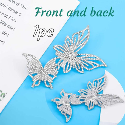 ELABEST Butterfly Rhinestone Brooch Shining Crystal Badges Bling Novelty Pins for Jackets Skirt Wedding Bridal Bridesmaid Costume Jewelry Accessor...