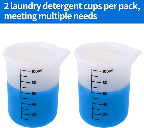 Laundry detergent cup,silicone laundry detergent measuring cup,washable laundry measuring cup for liquid detergent,2pcs cup measuring cup,No More ...