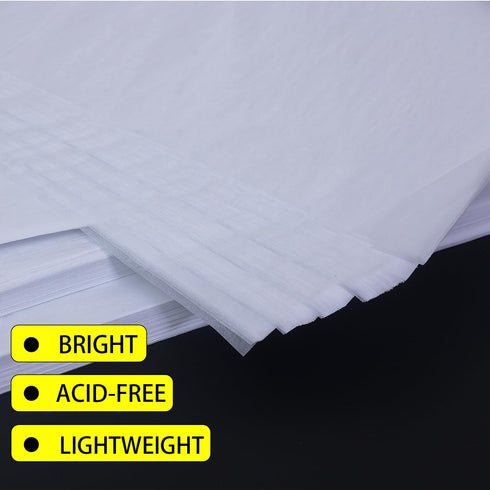 100 Sheet White Tissue Paper Acid-Free Wrapping Tissue Paper 14”x20” Recyclable Packaging Bag for Wedding Birthday Showers Art Craft Party Favor D...