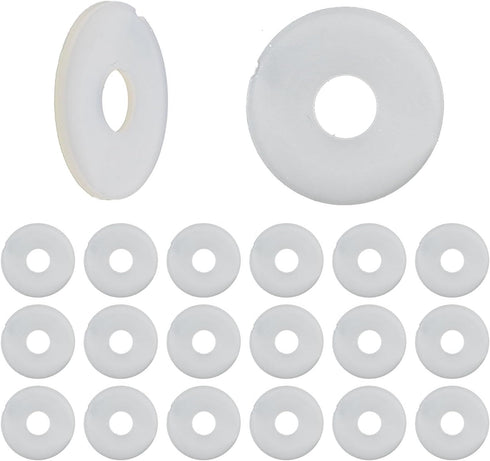 20PCS Glass Shower Door Handle Towel Bar Standoff Cover Assembly Replacement Transparent Plastic Screw Flat Washer Gasket for Glass Door Decorativ...