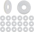 20PCS Glass Shower Door Handle Towel Bar Standoff Cover Assembly Replacement Transparent Plastic Screw Flat Washer Gasket for Glass Door Decorativ...