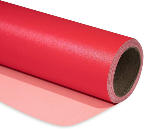 RUSPEPA Red Matte Wrapping Paper - Solid Color Pearly - lustre Paper Perfect for Wedding, Birthday, Christmas, Baby Shower -17 Inches X 32.8 Feet...