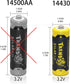 TRENDBOX 14430 3.2V 450mAh Battery LiFePo4 Rechargeable Solar Batteries for Outdoor Garden Light 12 Pack...