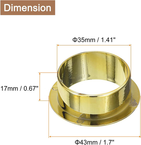 uxcell 4Pcs Cable Hole Cover, 1-3/8 inch(35mm) ABS Office Desk Cable Wire Cord Grommet Cable Cord Organizer for Office Desktop Wire, Gold...
