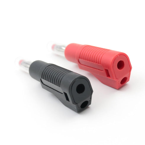 10sets Retractable Sheath 4mm Banana Plug Connectors Stackable Wire Solder Multimeter Test Leads Ends Banana Plugs Adapter with Banana Jack Socket...