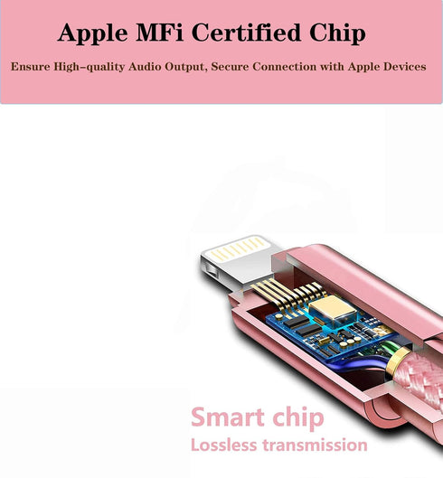 Apple MFi Certified Aux Cord for iPhone, Lightning to 3.5mm Jack Nylon Braided Audio Cable for iPhone 14 13 12 11 XS XR X 8 7 6 iPad to Car/Home S...