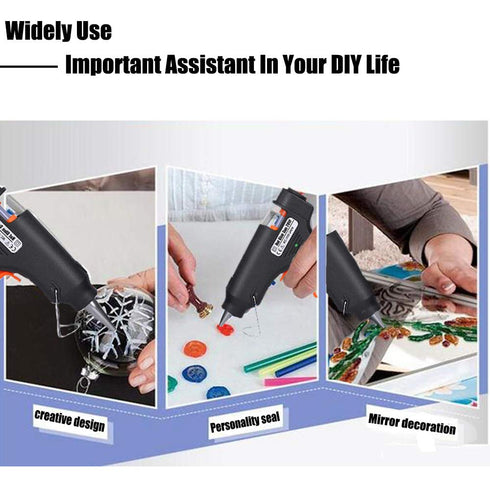 Hot Glue Gun, Upgraded 20W High Temp Mini Hot Melt Glue Gun Kit with 50pcs Glue Sticks(4.0'' x 0.27") for DIY Projects, Arts and Crafts, Home Quic...