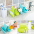 2 Pack Sponge Holder for Double-Sink, FineGood Saddle Caddy Brush Soap Organizer Storage Kitchen Bathroom Plastic Basket - Blue, Green...